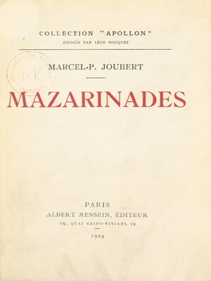 cover image of Mazarinades